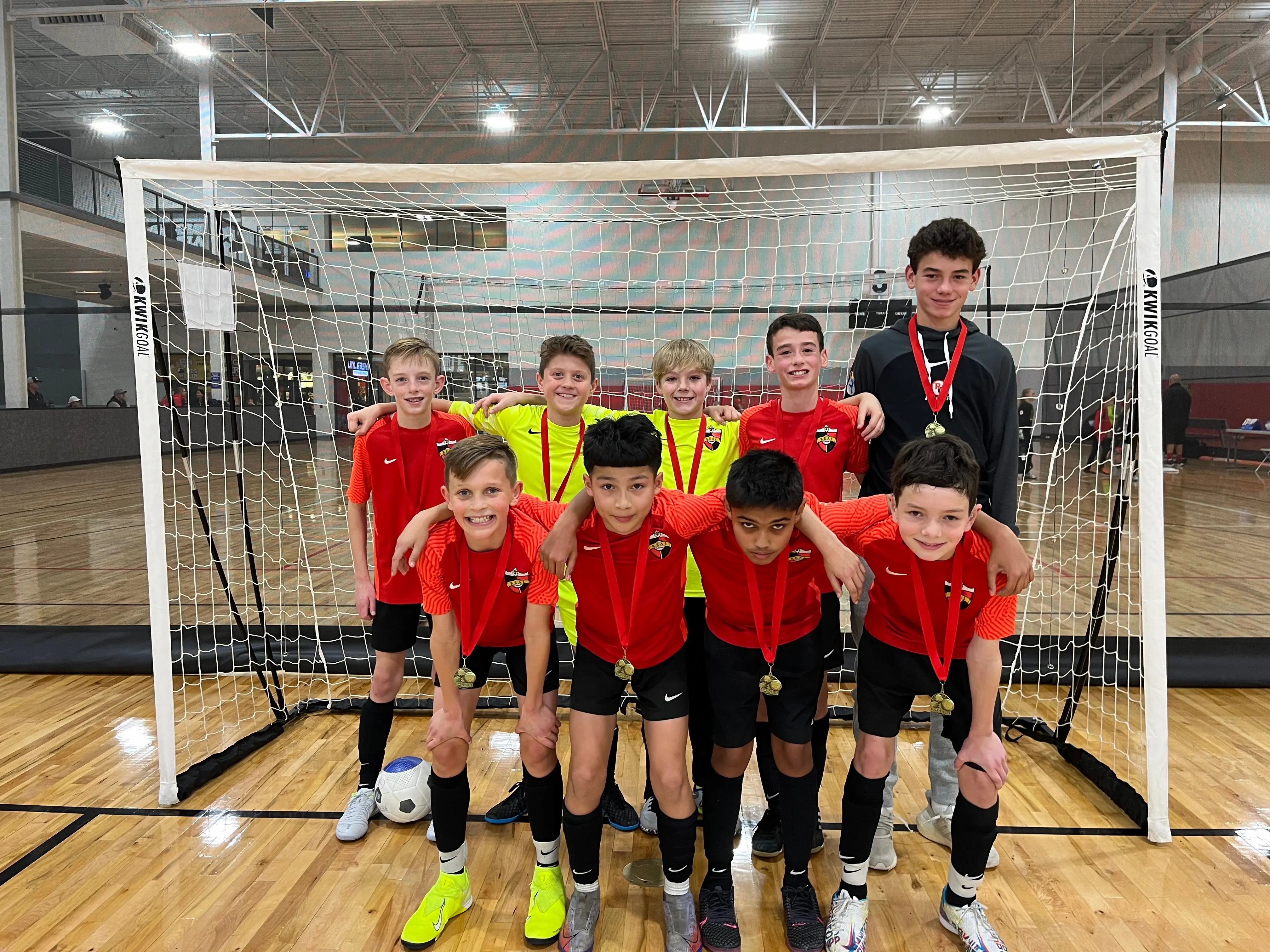 Real Colorado Academy team with Futsal Champs medals